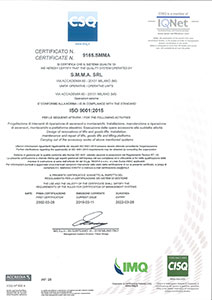 Installazione elevatori secondo norme ISO 9001:2008
